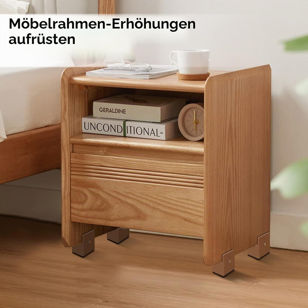 RCHYFEED Betterhöhung 2 Zoll Verstellbarer Schraubklemme, Möbelerhöhung 5 cm passend für Fussstärke