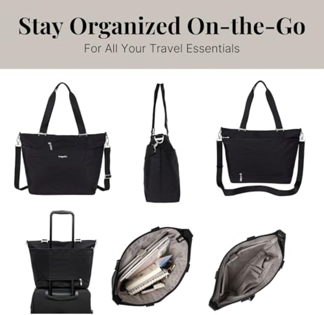 Baggallini Avenue Tote Top Handle Bag Schwarz, Schwarz