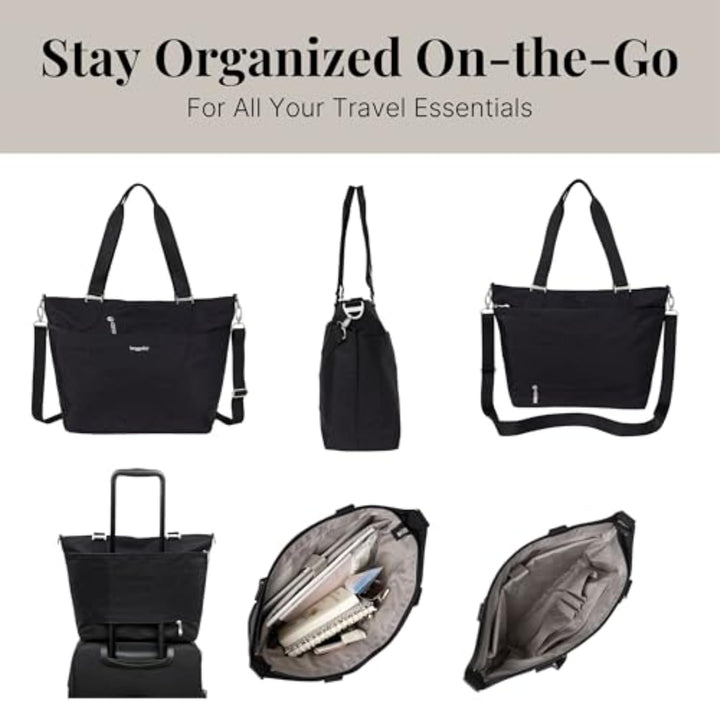 Baggallini Avenue Tote Top Handle Bag Schwarz, Schwarz