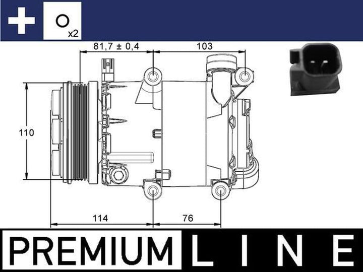 MAHLE ACP 866 000P A/C-Kompressor BEHR PREMIUM LINE
