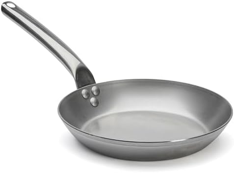 De Buyer - Bratpfanne CARBONE PLUS aus Eisenstahl - mit Rohrstielgriff aus Edelstahl - 24 cm Durchme