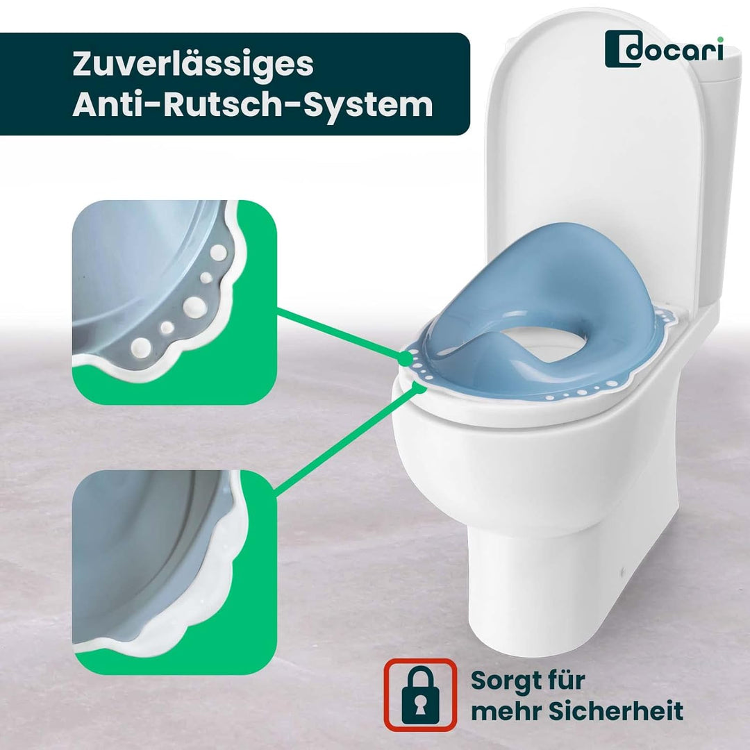 Toilettentrainer mit Treppe als Set blau - Toilettensitz Kinder und Tritthocker Kinder - Toilettensi