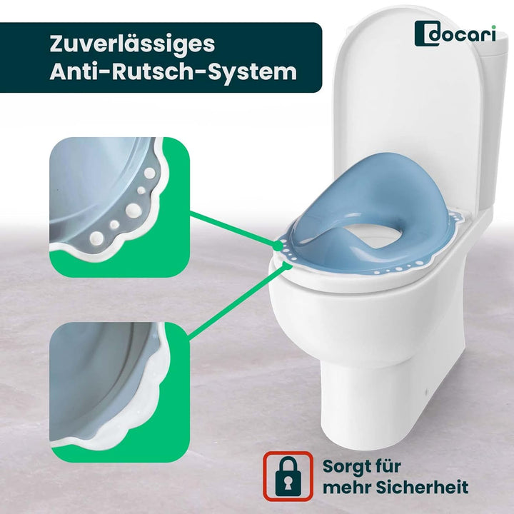 Toilettentrainer mit Treppe als Set blau - Toilettensitz Kinder und Tritthocker Kinder - Toilettensi