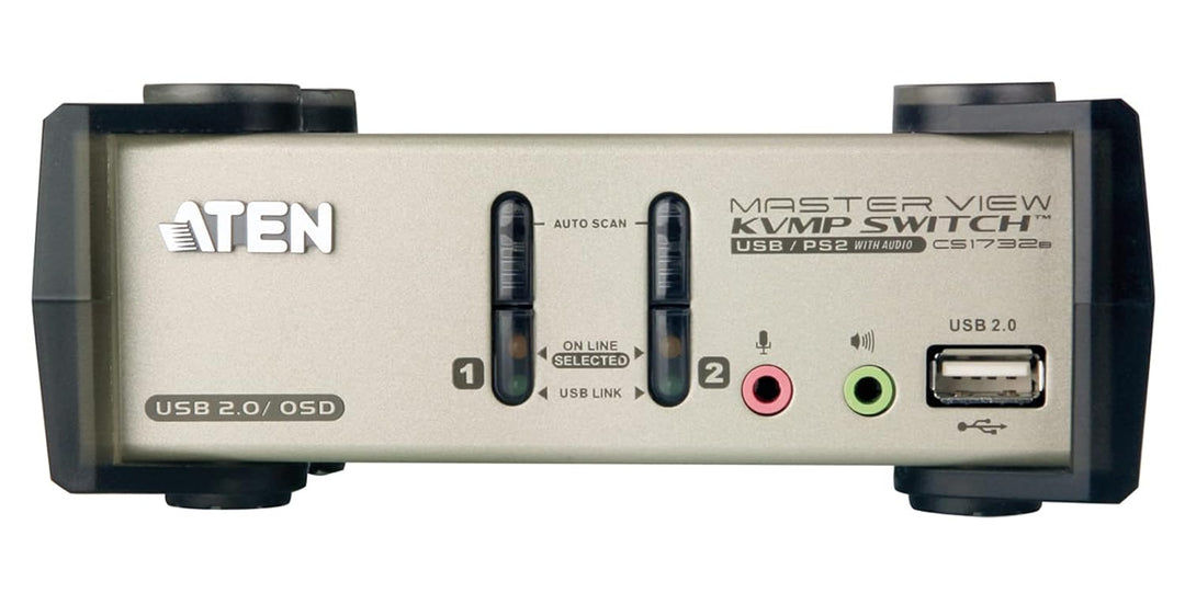 ATEN CS1732B 2-Port KVM Umschalter (PS/2, Audio, USB), 14016315