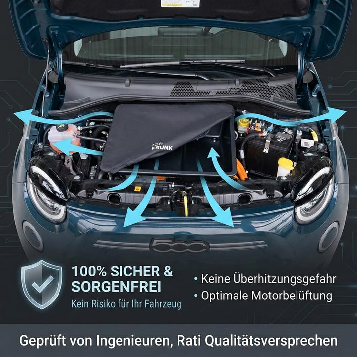 rati Frunk kompatibel für FIAT 500e 2020- |Erweiterter Front-Stauraum. Perfekt für Ladekabel, Zubehö