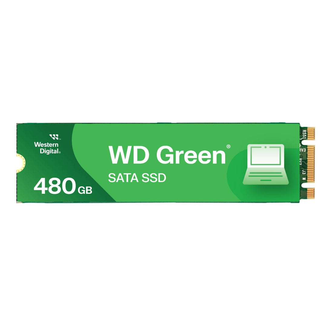 WD Green SATA SSD interne SSD 480 GB (M.2 2280 Modul für den Einsatz in Laptops und Desktop PCs, SLC