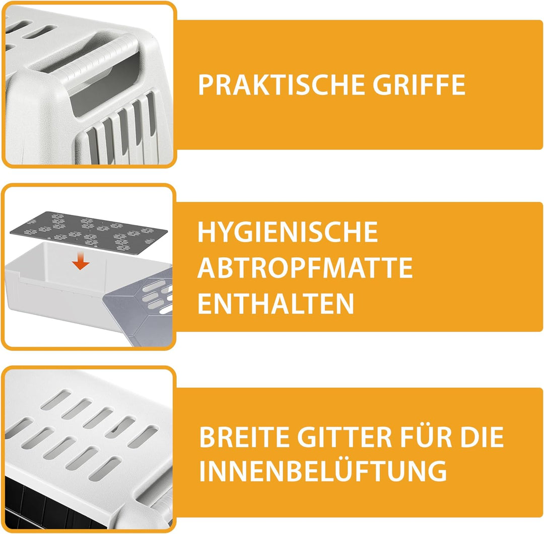 Ferplast Autotransportbox für Hunde ATLAS CAR MINI mit Lüftungsgitter, Drainagematte enthalten 72 X