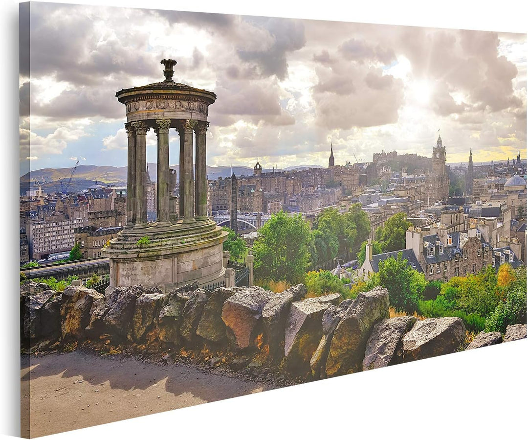 islandburner Bild auf Leinwand Panoramaansicht Edinburgh Skyline Schottland Vereinigtes Königreich B