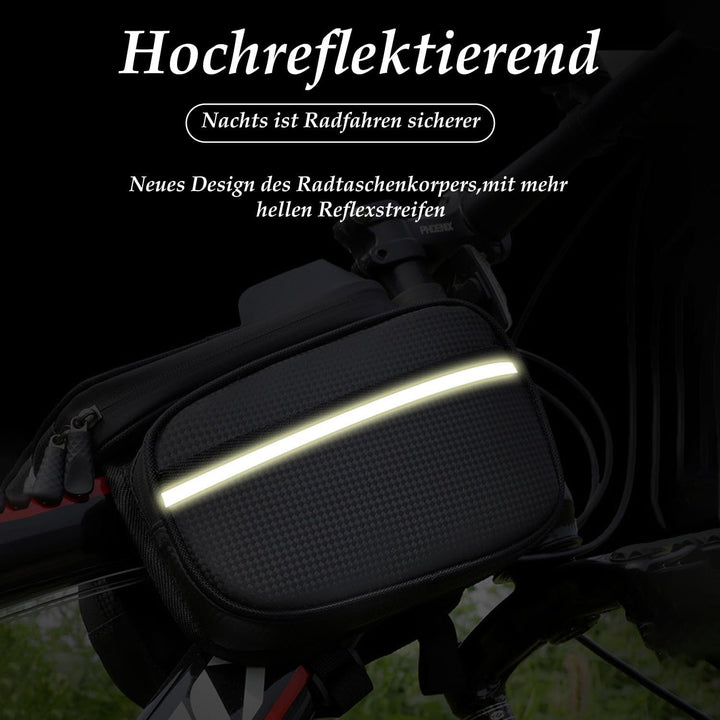 Fahrradtasche Rahmen Wasserdicht, Fahrrad Rahmentasche Kompatibel mit iPhone und Samsung bis 7 Zoll,