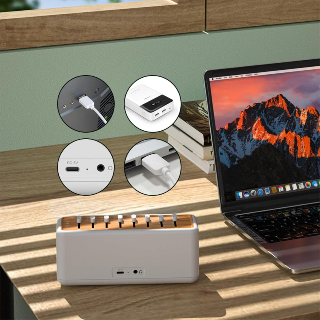 White Noise Machine, Tragbares Weisses Rauschen Schlaf Sound Gerät mit 8 Natürlichen Klängen, Tragba