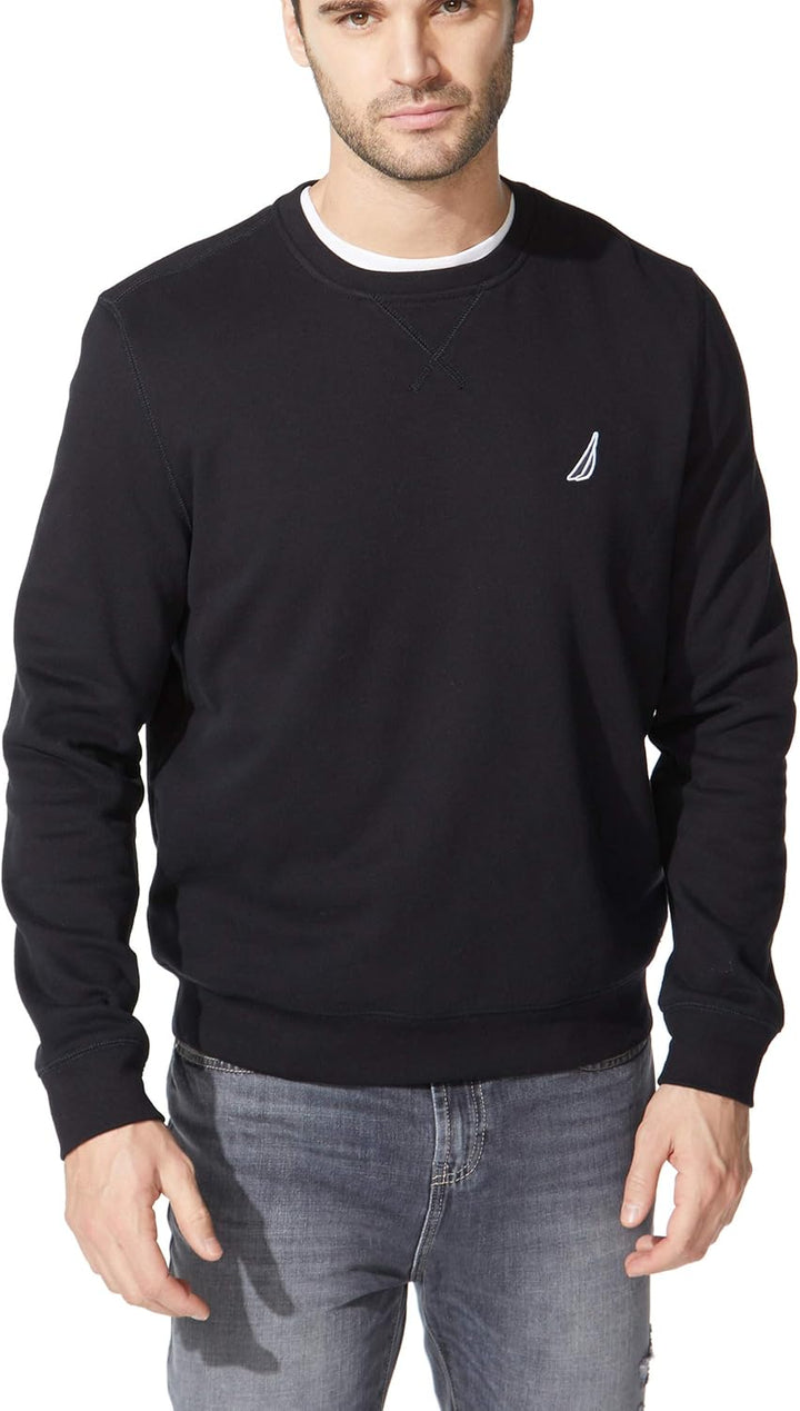 Nautica Herren Basic Crew Neck Fleece Sweatshirt XXL True Black, XXL True Black