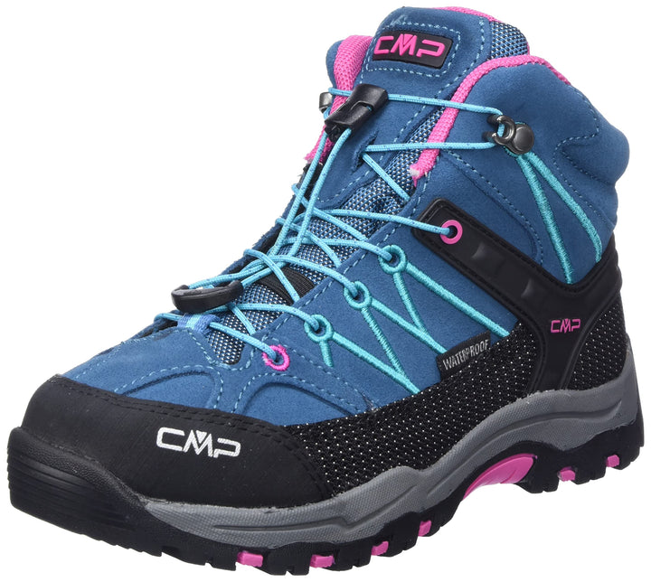 CMP Unisex Kinder Kids Rigel Mid Shoes Wp Trekking-Schuhe 33 EU Blau Deep Lake Baltic, 33 EU Blau De