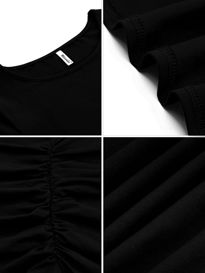 Missufe Damen Freizeitkleid Bodycon Enges Figurbetontes Bleistiftkleid Knielanges Kleider XS Klassis