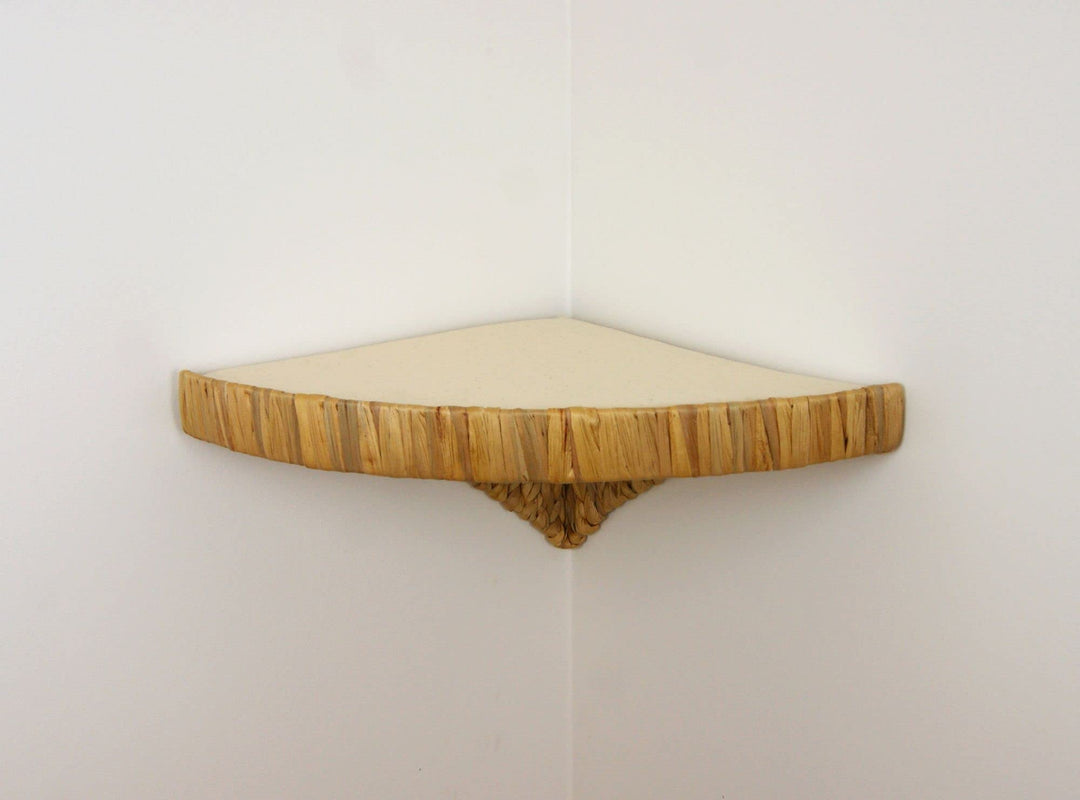 Lycce Animal-Design Eck-Wandliege Eckliegeplatte aus Wasserhyazinthe Wandmodul, Eckliegefläche, Katz