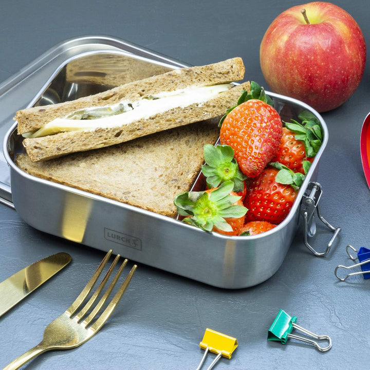 Lurch 240881 Lunchbox Snap aus Edelstahl 100% auslaufsicher 1200ml 1200 ml, 1200 ml