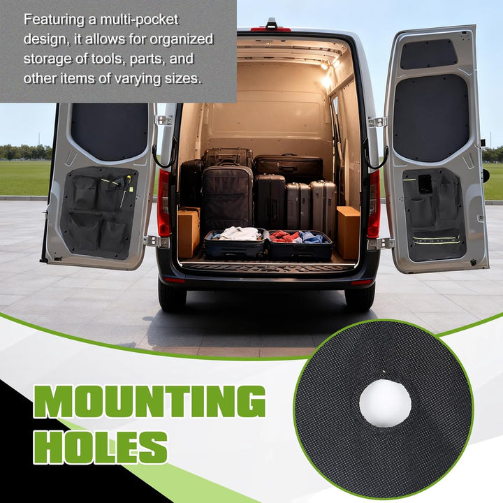 Scheunentor-Aufbewahrungsorganizer kompatibel mit 2018+ Mercedes Sprinter VS30（Dual Swing Door), 2 P