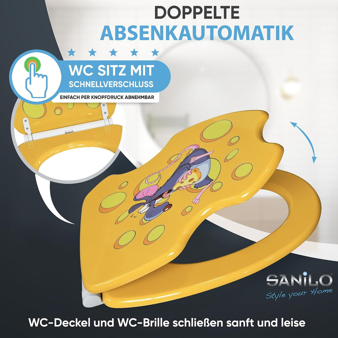 Sanilo WC Sitz mit Absenkautomatik, viele neue Toilettendeckel zur Auswahl, hochwertige Oberfläche,