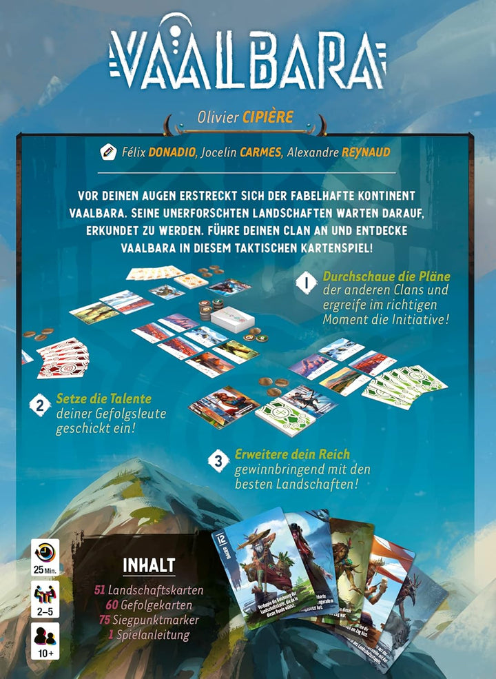 Studio H, Vaalbara, Familienspiel, Kartenspiel, 2-5 Spieler, Ab 10+ Jahren, 25 Minuten, Deutsch