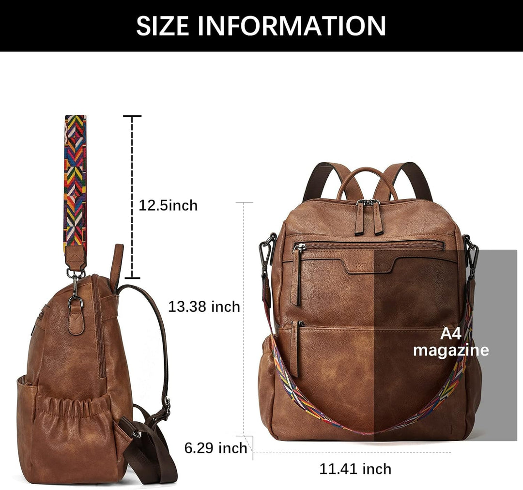 BOSTANTEN Leder Rucksack Damen Freizeitrucksack Reise Handtasche Rucksackhandtasche Tagesrucksack fü