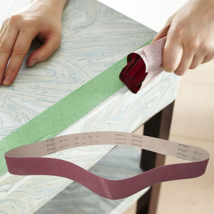 10 stücke Schleifband Rundschleifband 1220x50mm Aluminiumoxid Schleifpapier GXK51-B für Schleifarbei