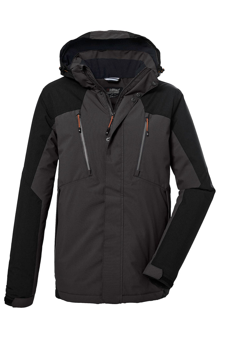Killtec Herren Kow 25 Mn Jckt Funktionsjacke/Outdoorjacke mit abzippbarer Kapuze L anthrazit, L anth