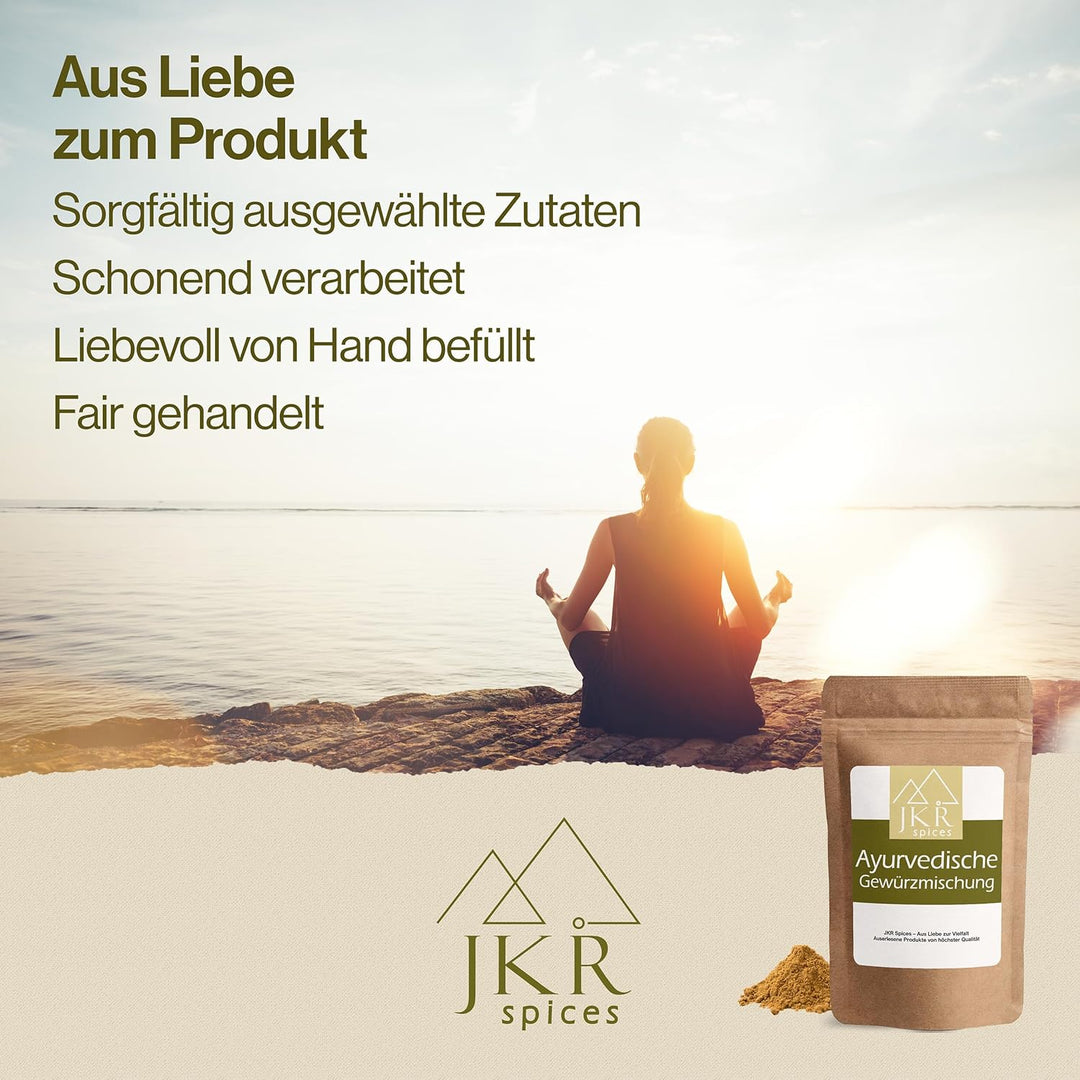 JKR Spices Ayurvedische Mischung 900g, Gewürzmischung aus Kreuzkümmel, Koriander, Kurkuma und Muskat