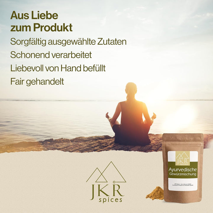 JKR Spices Ayurvedische Mischung 900g, Gewürzmischung aus Kreuzkümmel, Koriander, Kurkuma und Muskat