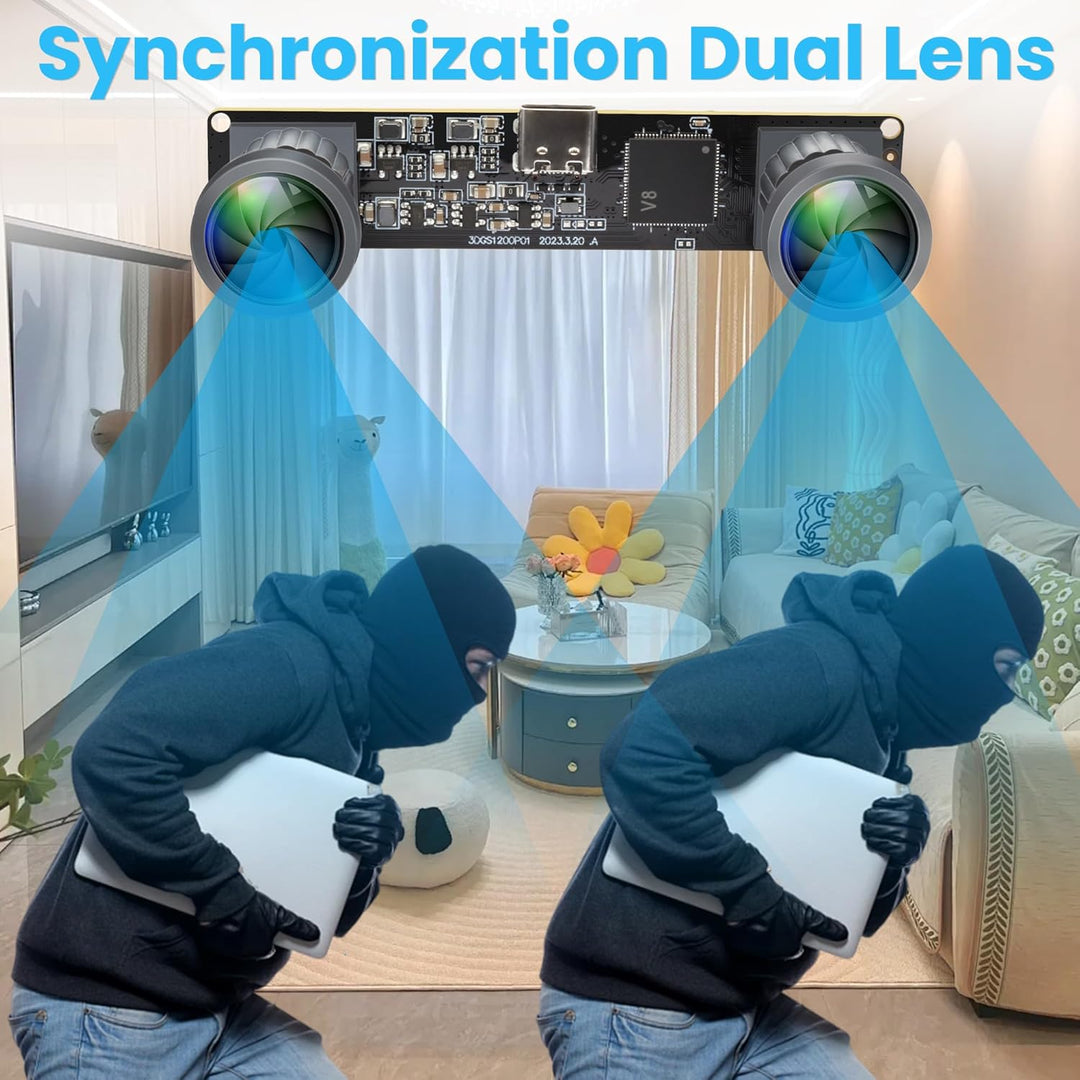 ELP 3D Stereo USB Kamera 120 fps Global Shutter Drucker Kameramodul mit 120 Grad ohne Verzerrung Syn