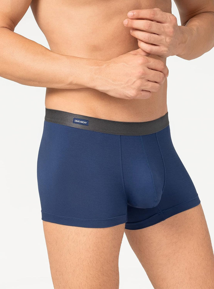 DAVID ARCHY Herren-Unterwäsche Atmungsaktive Boxershorts Bambus Rayon Trunks Multipack S Marineblau*
