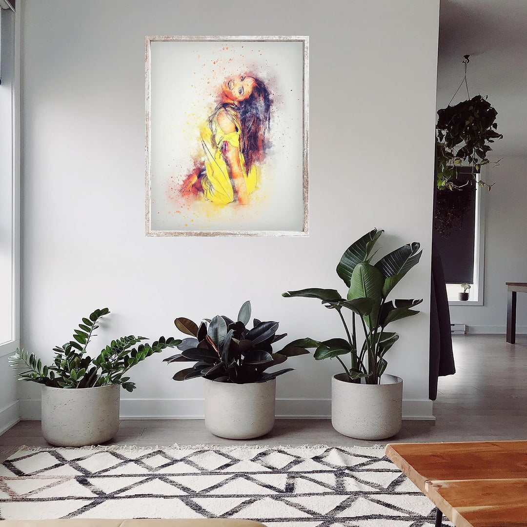 Stallmann Design Schattenfugenrahmen für Keilrahmen | 40x50 cm | Vintage | MDF Rahmen für Leinwände