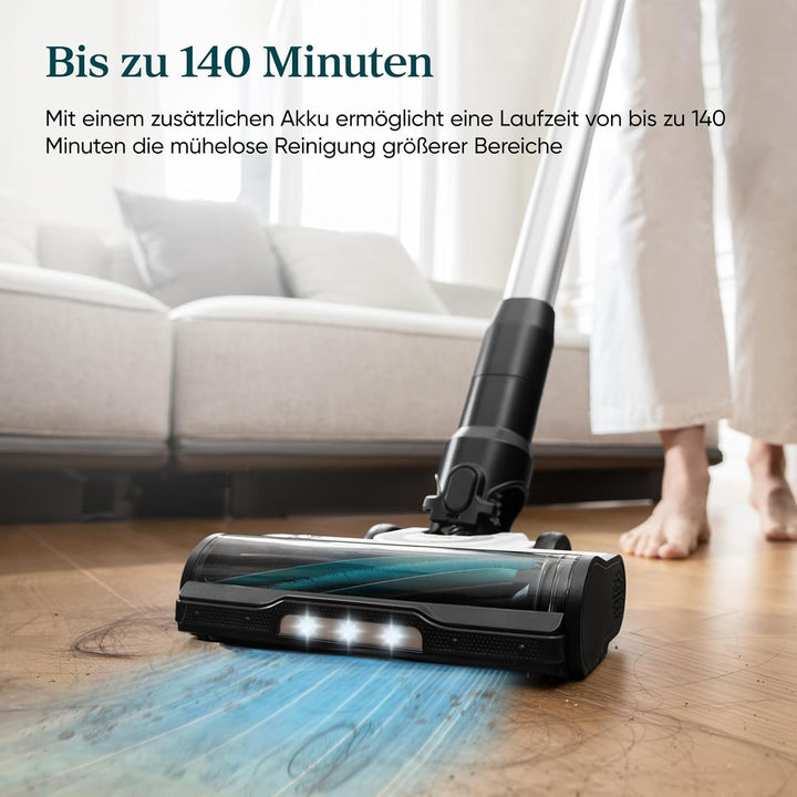 Levoit Originaler Ersatzbatterie für AERO Akku Staubsauger, Laufzeit bis zu 70 Minuten, 8 * 2500mAh