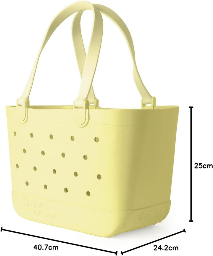 Simple Modern Strandtasche aus Gummi | Grosse Wasserdichte Tragetasche mit Reissverschlusstasche für