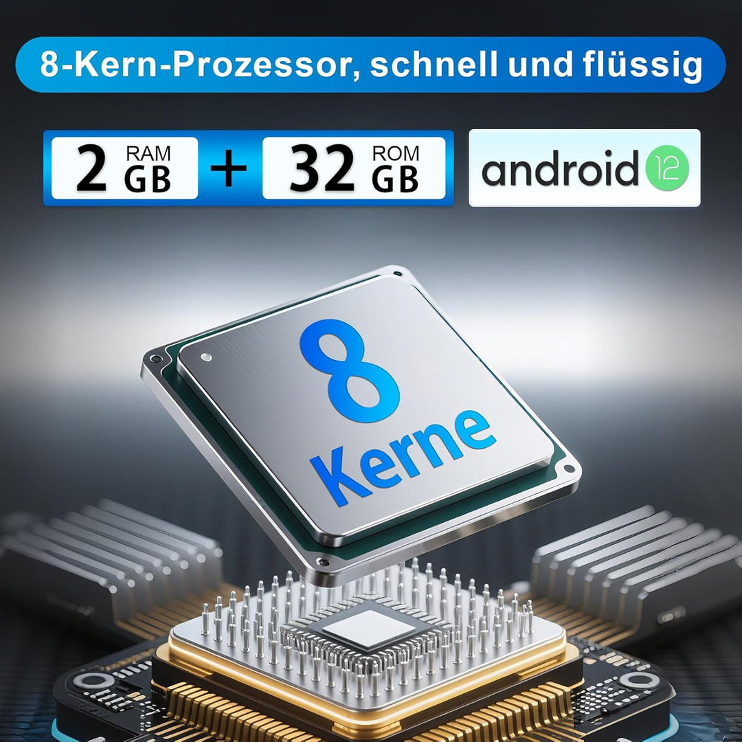 DAB Autoradio mit Bildschirm Android Doppel Din Radio Wireless Carplay Android Auto, 8-Core 2G+32G 7