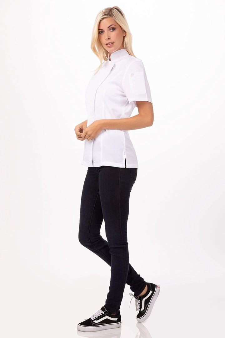 Chef Works Damen BCWSZ006WHT2XL Kochjacke, Weiss/opulenter Garten, XX-Large