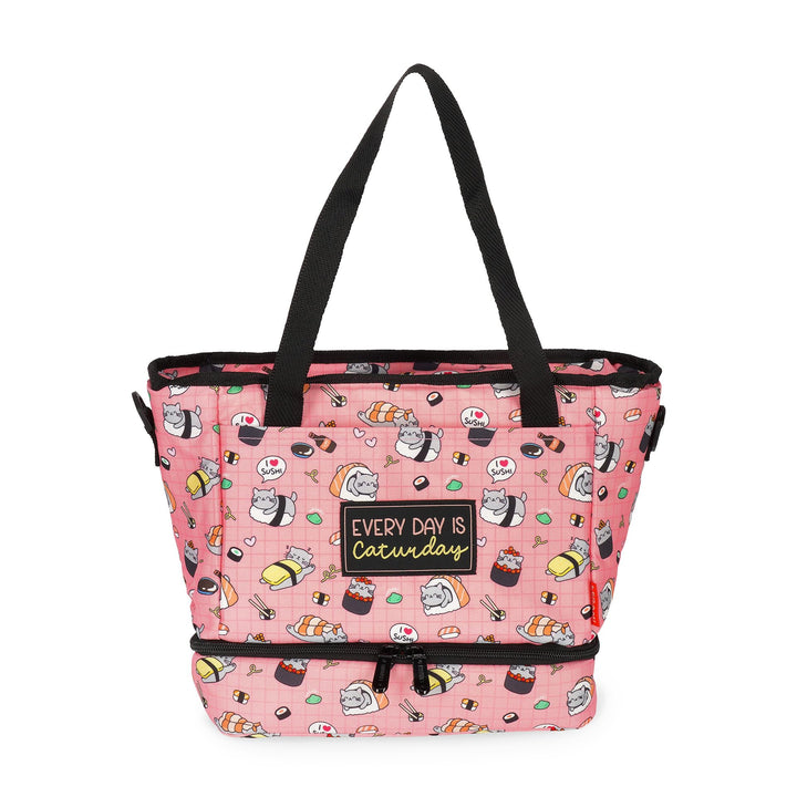 Legami - Lunchbag Sushi Cat, Isolierte Tasche für das Mittagessen, Geräumige Lunchbox 10,8 Liter, Ve