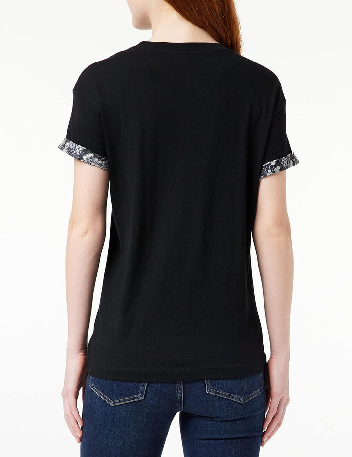 REPLAY Damen T-Shirt, Schwarz (098 Black)