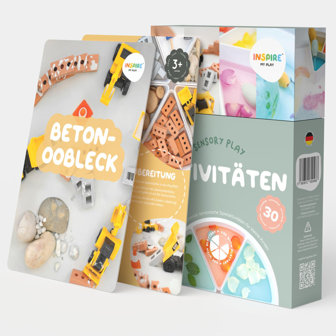 Inspire My PLAY - 30 x sensorische Spiel-Aktivitätskarten - Inspiration für kreative Spielaktivitäte