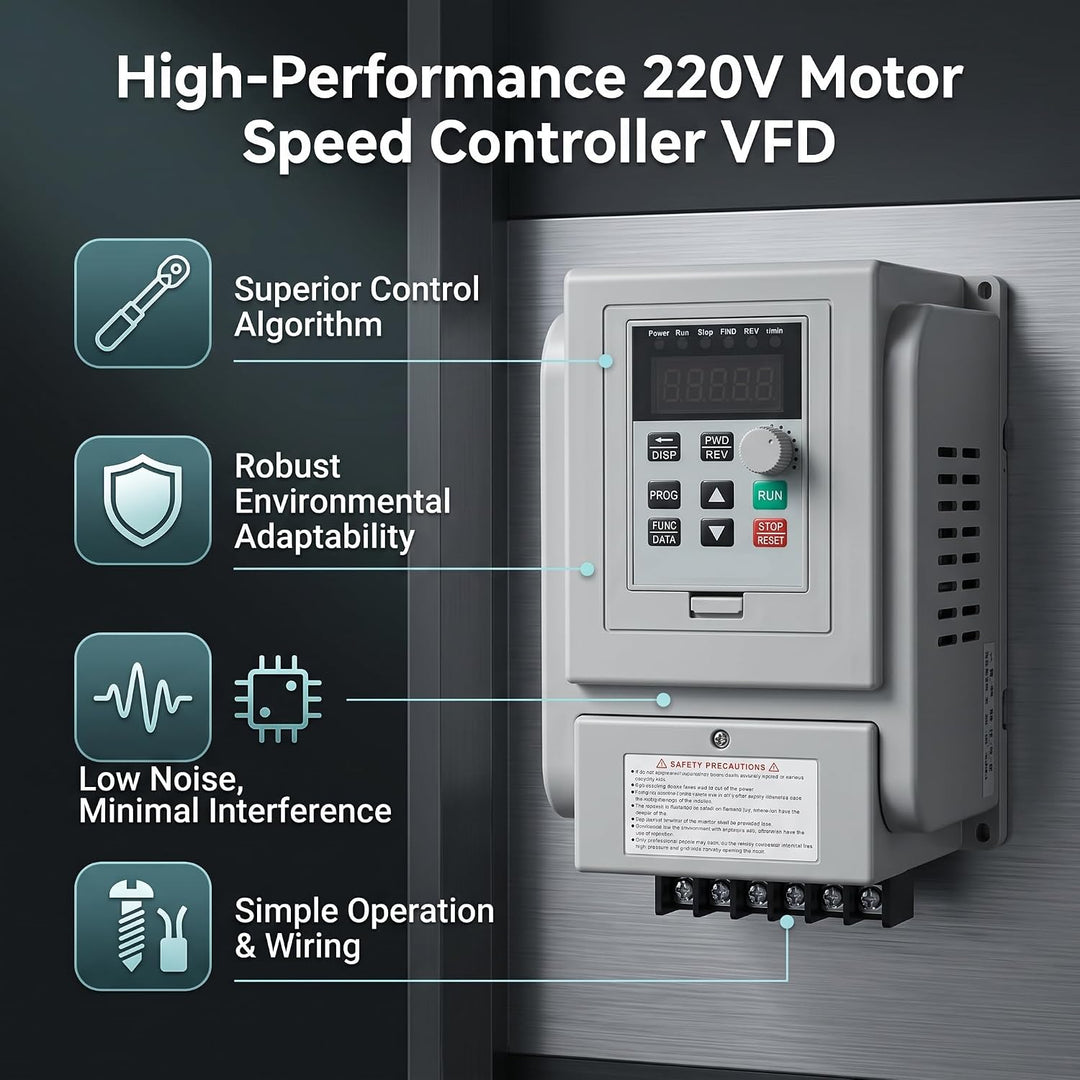 Fafeicy AT1-4000X Frequenzumrichter, 220 V Einphasen-4-kW-Frequenzumrichter, VFD-Drehzahlregler, für