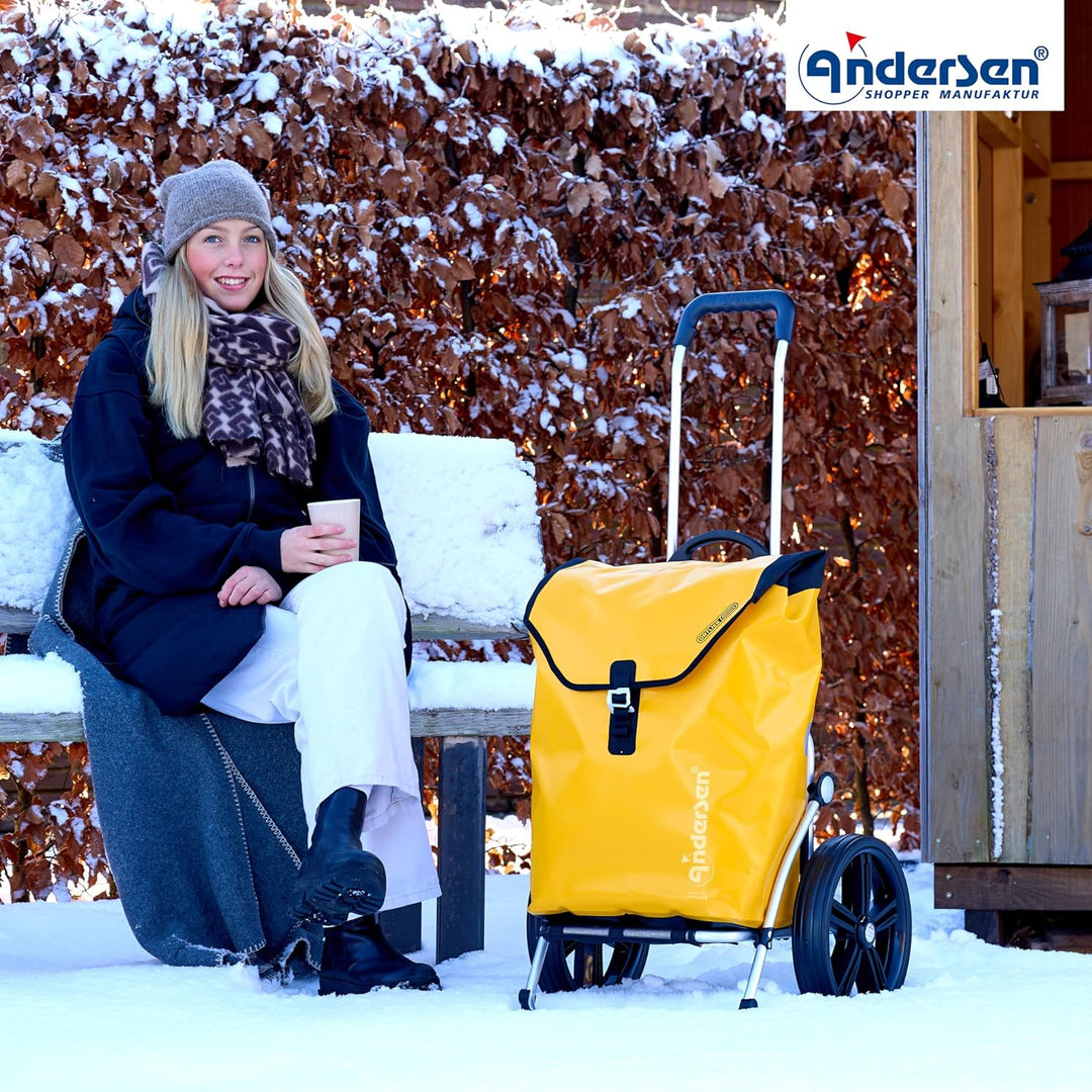 ANDERSEN Einkaufstrolley - Royal Shopper Ortlieb gelb 49 L Handwagen, wasserdicht, wetterfest, Alumi