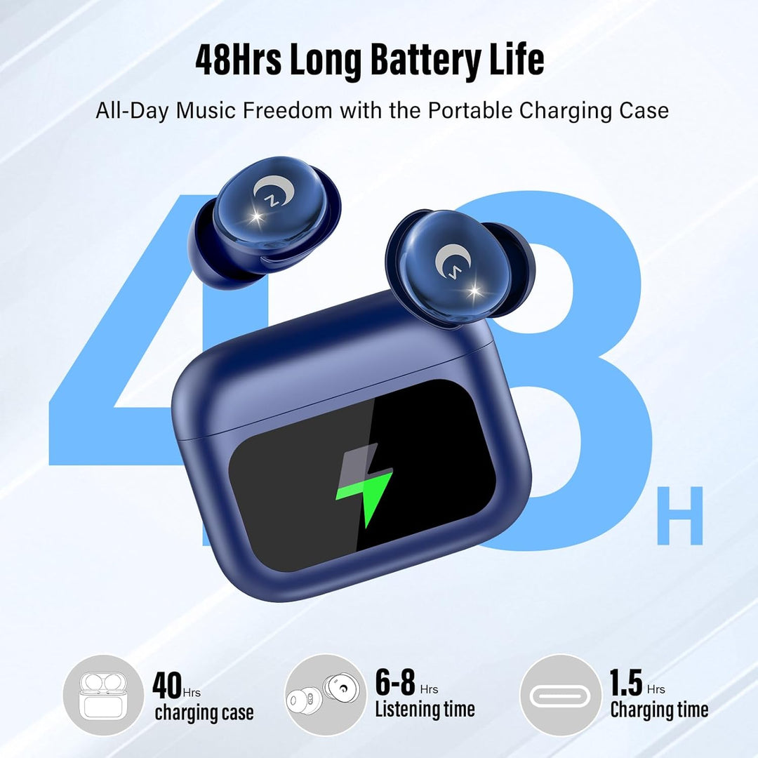 Bluetooth Kopfhörer, Mini 48 Std Schlafkopfhörer Bluetooth 5.4 mit Touchscreen, 2026 Neue in Ear Kop
