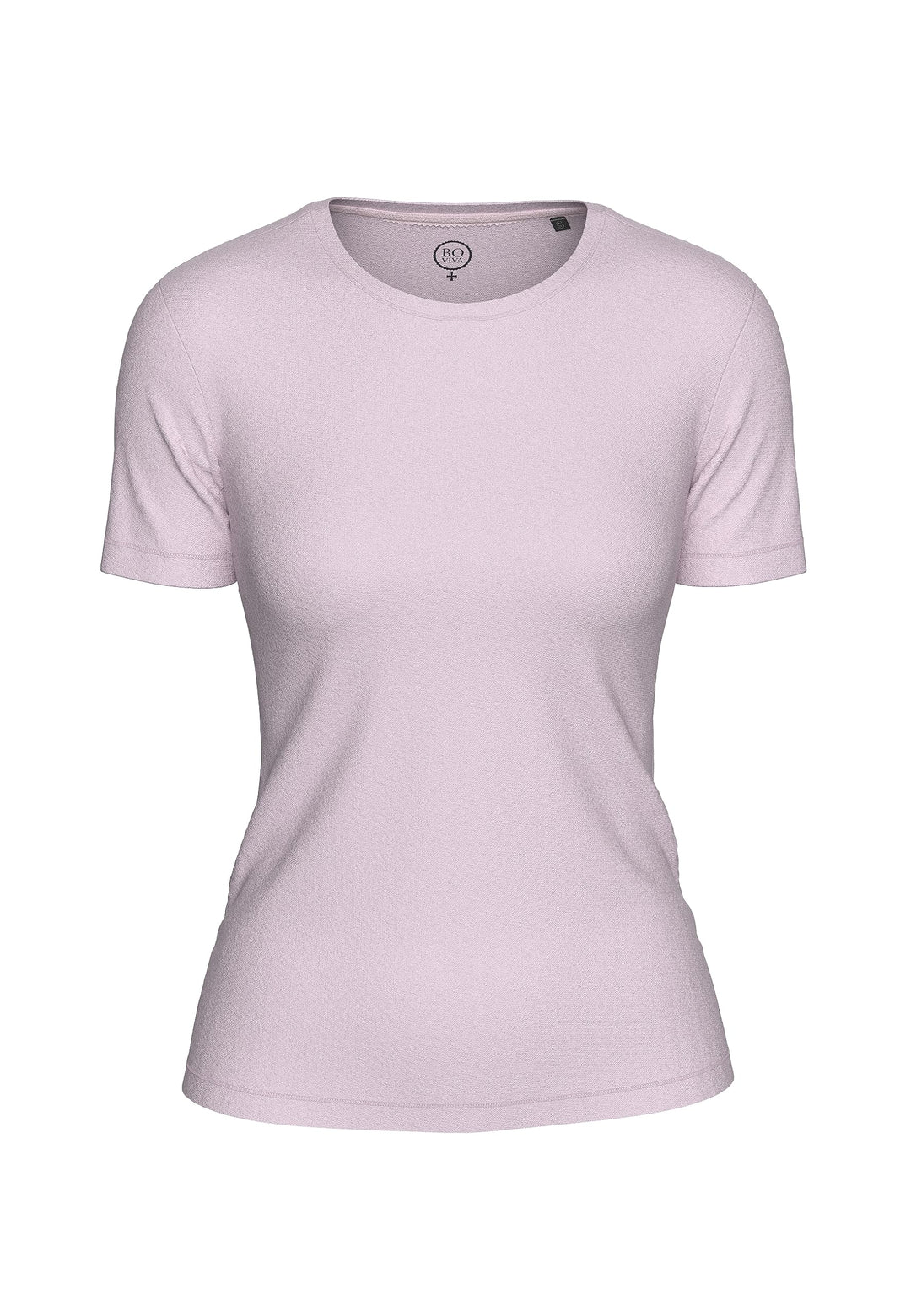 BOVIVA 10100 Damen Basic Rundhals (Round-Neck) Kurzarm T-Shirt/Jersey tshirt Oberteile, Basics und S