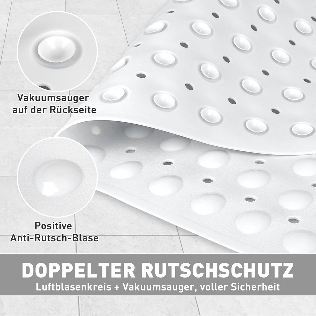 Duschmatte rutschfest Eckduschmatte 70 * 70cm, Duscheinlage Dreieckig mit Saugnäpfe für Eckdusche, D