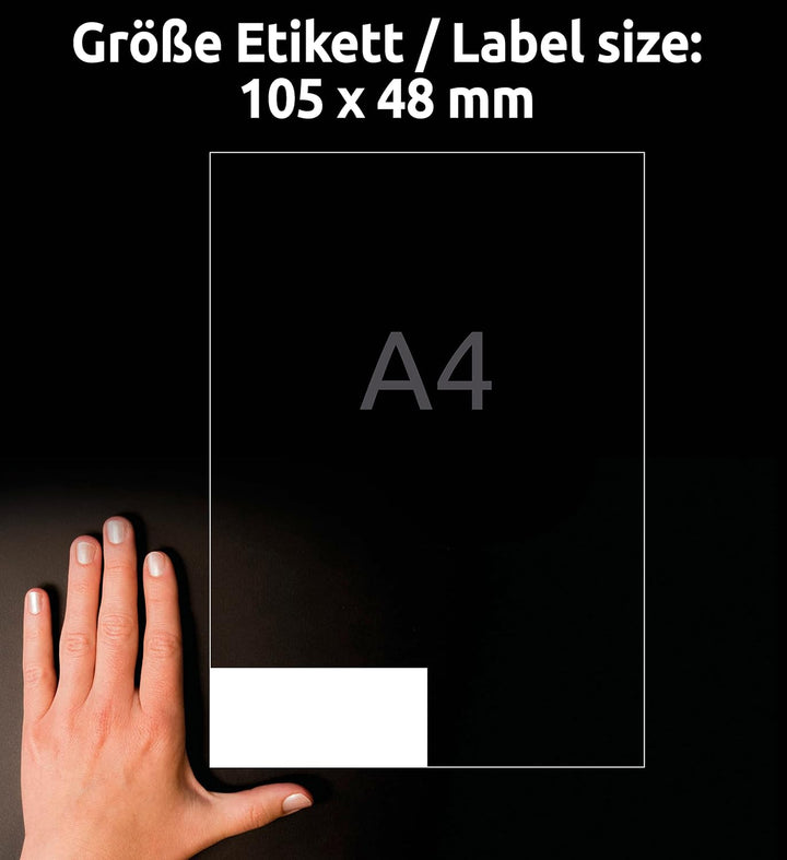 AVERY Zweckform 6175 Adressaufkleber (300 plus 60 Klebeetiketten extra, 105x48mm auf A4, Papier matt