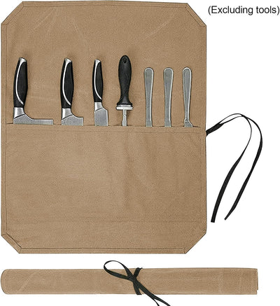 Kochmesser Rolltasche, Köche Messertasche mit 7 Fächern, Aufbewahrungstasche für Küchenmesser, Messe