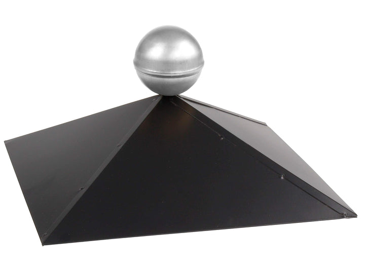 SunnyDeals Pavillon-Haube | Pavillondach 4-eckig | schwarz glänzende Pulverbeschichtung | Edelstahlk