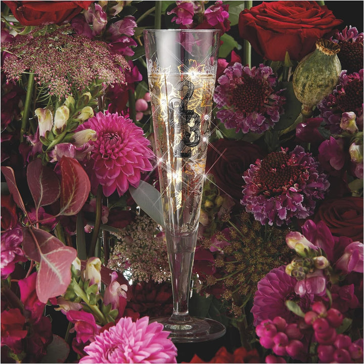 RITZENHOFF 1079013 Champagnerglas 200 ml – Brillantnacht Champagner 2023 – Designerstück mit Echt-Go