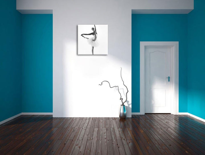 Ästhetische Ballerina, Format: 70x70 auf Leinwand, XXL riesige Bilder fertig gerahmt mit Keilrahmen,