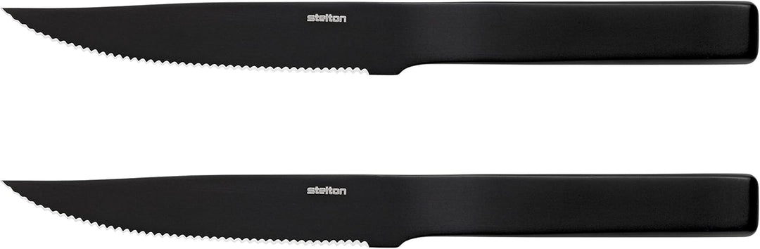 Stelton x-120-8 Pure Black Tranchiermesser, Verchromter Edelstahl mit mattschwarzer Beschichtung, sc