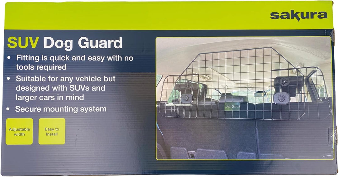 Sakura SUV Hundeschutzgitter für Autos SS5453 – einfache Montage ohne Werkzeug – Befestigung an Kopf
