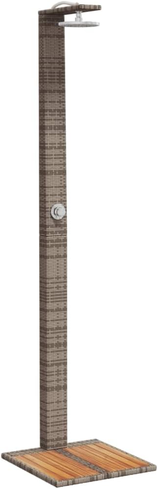 Festnight Gartendusche mit Bodenplatte Holz Aussendusche Garten Outdoor Dusche Garten Pool Pooldusch